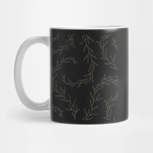 Minimal Wavy Flower leaves Cute  Patel Pink Floral Patter Design Mug